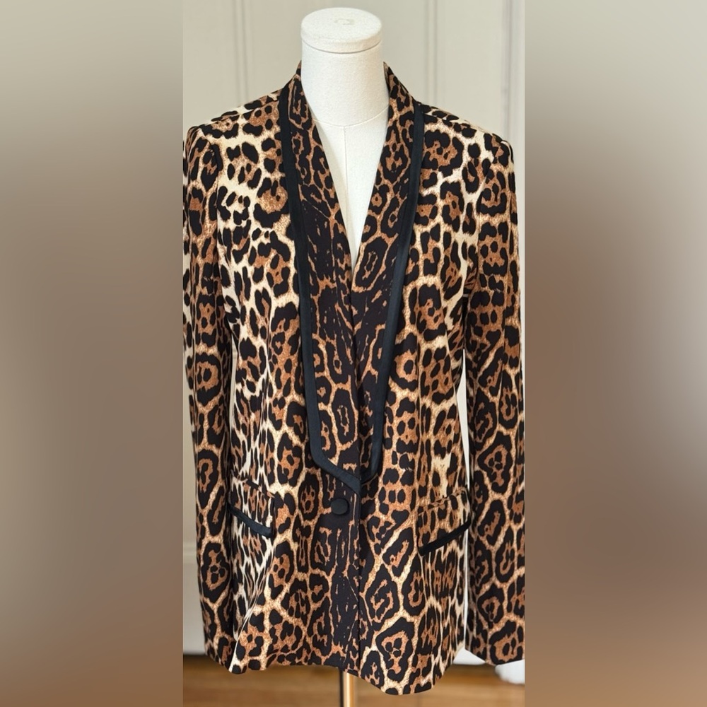 Juicy Couture Cheetah Blazer with Black Trim